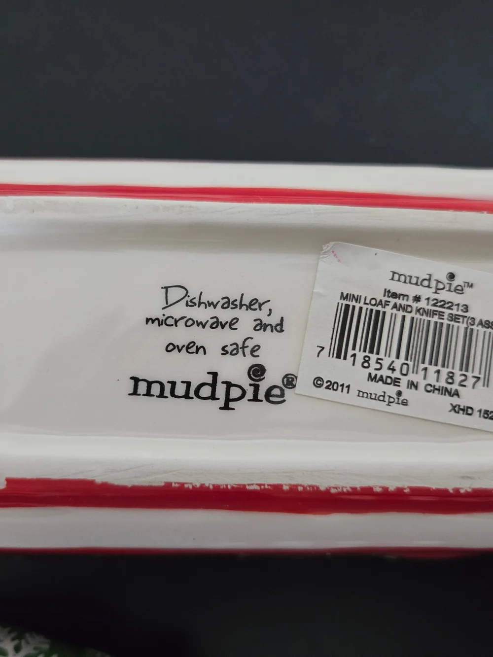 Mud Pie Green and Red Holiday Polka Dot BUTTER Dish with Festive Spreaders